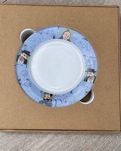 Ensemble porcelaine TINTIN (4 assiettes à dessert)